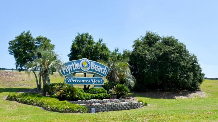 Myrtle Beach Welcome Sign South Carolina Usa June