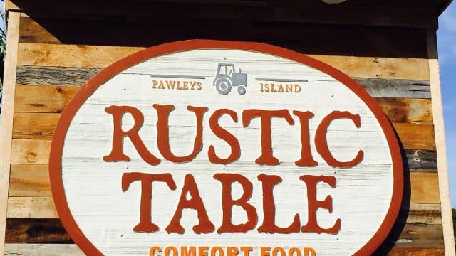 rustic table